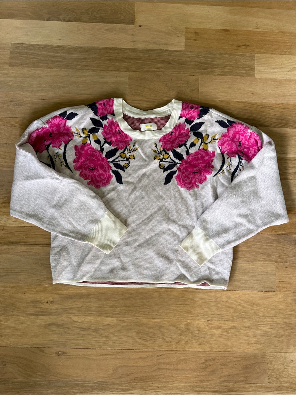 Anthropologie Floral Sweater